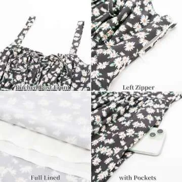 Stylish Floral Midi Sun Dress for Women - Perfect for Spring & Summer