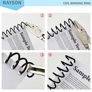 Rayson 15.9mm Black Plastic Binding Coils for All Uses