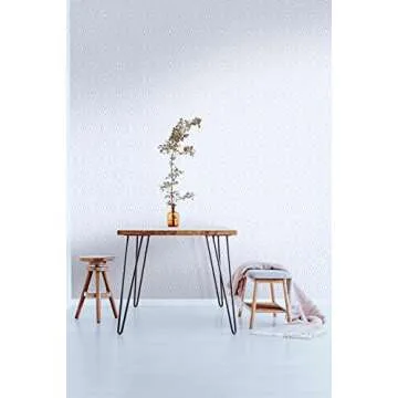 Graham and Brown Curvy White Paintable Wallpaper