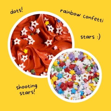 Rainbow Starfetti Natural Confetti Sprinkles for Baking