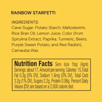 Rainbow Starfetti Natural Confetti Sprinkles for Baking