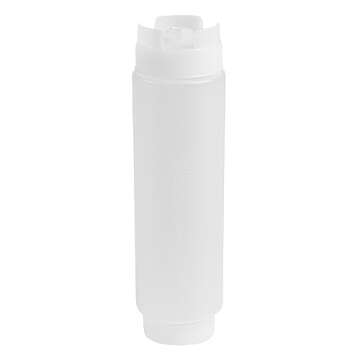 Restaurantware 16oz. FIFO Inverted Plastic Squeeze Bottle with Refill and Dispensing Lids - First In...
