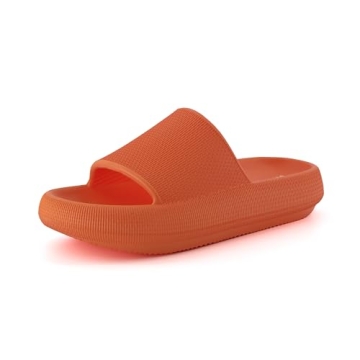 CUSHIONAIRE Feather Slides – Comfortable Cloud Cushion House Slippers for Women, Indoor Outdoor EV...