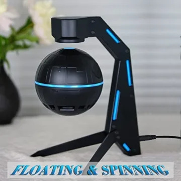 AKMTRD Magnetic Levitation Bluetooth Speaker,Playing Music and Floating in The air,with 5W Louder Sound,Bluetooth 5.1,Cool Tech Gadgets for Men,Unique Gifts for Home Office Decor
