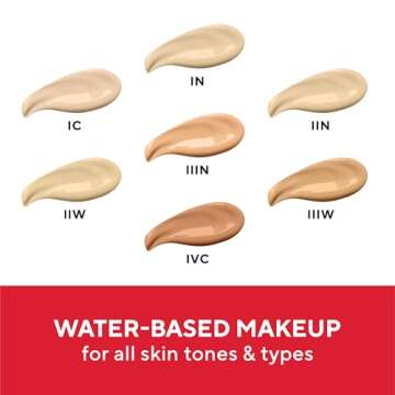 Mirabella Skin Tint Creme Liquid Foundation Makeup, Oil-Free Mineral Foundation for Medium Coverage - w/Hyaluronic Acid, Squalane, & Allantoin for All Skin Types - IVC Cool