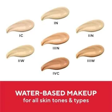 Mirabella Skin Tint Creme Liquid Foundation Makeup, Oil-Free Mineral Foundation for Medium Coverage - w/Hyaluronic Acid, Squalane, & Allantoin for All Skin Types - IVC Cool