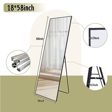 Premium 58x18 Full Length Mirror for Home Decor
