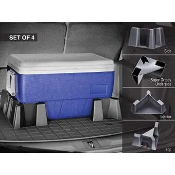 WeatherTech CargoTech – Automotive Trunk Organizer Blocks, Trunk Divider, Cargo Containment System for Car/SUV/Van Trunk, Set of 4