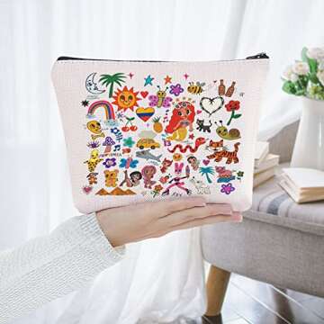 BWWKTOP Manana Sera Bonito Cosmetic Makeup Bag Latin Singer Fans Gift Music Album Makeup Zipper Pouch Bag Singer Album Merchandise (Manana)