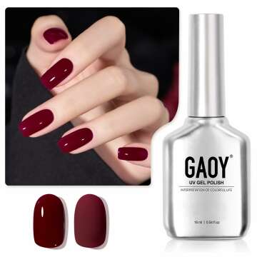GAOY Dark Red Cherry 16ml Gel Nail Polish