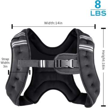 Henkelion Weighted Vest Weight Vest for Men Women Kids Weights Included, Body Weight Vests Adjustable for Running, Training Workout, Jogging, Walking
