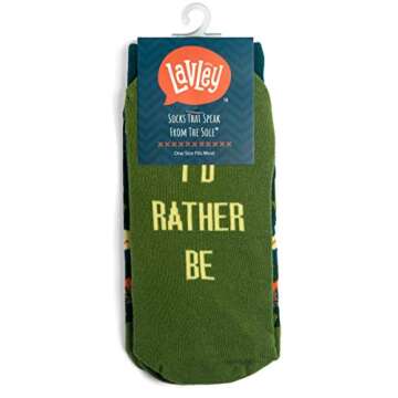 I'd Rather Be - Funny Socks For Men & Women - Gifts For Golfing, Hunting, Camping, Hiking, Skiing, Reading, Sports and more (US, Alpha, One Size, Regular, Regular, Camping)