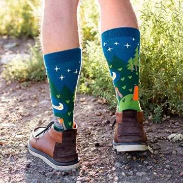 I'd Rather Be - Funny Socks For Men & Women - Gifts For Golfing, Hunting, Camping, Hiking, Skiing, Reading, Sports and more (US, Alpha, One Size, Regular, Regular, Camping)