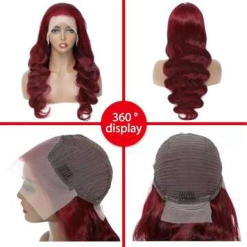 Stunning 99J Burgundy Lace Front Wig for All Occasions