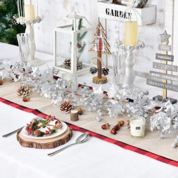 Artiflr Silver Berry Christmas Garland, 6Foot Flexible Artificial Berry Garland for Indoor Outdoor Home Fireplace Decoration for Winter Christmas Holiday New Year Decor