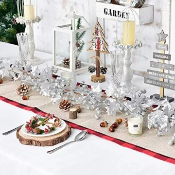 Artiflr Silver Berry Christmas Garland, 6Foot Flexible Artificial Berry Garland for Indoor Outdoor Home Fireplace Decoration for Winter Christmas Holiday New Year Decor