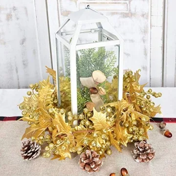 Artiflr Silver Berry Christmas Garland, 6Foot Flexible Artificial Berry Garland for Indoor Outdoor Home Fireplace Decoration for Winter Christmas Holiday New Year Decor