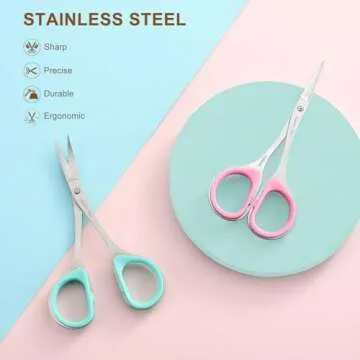 PAFASON Nail Cuticle Scissor Set for Beauty Grooming