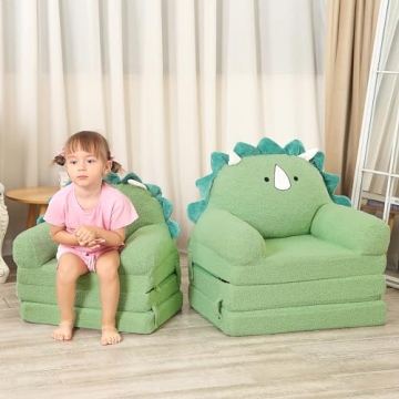 MOMCAYWEX Kids Sofa, Triceratops Toddler Couch