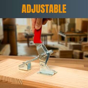 POWERTEC 1PK Toggle Clamp, 2000 lbs Holding Capacity, 40341 Adjustable U Bolt Latch w/ Antislip Hand...