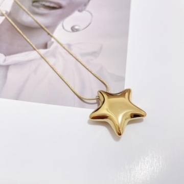 Minimalist Star Necklace Adjustable Gold-Plated Charm Jewelry