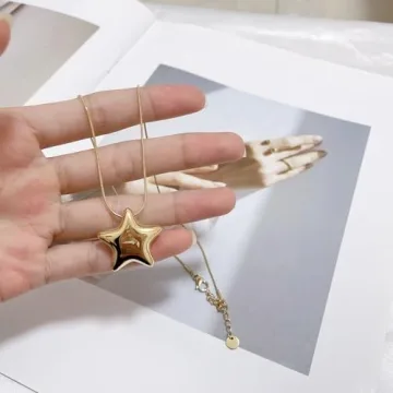 Minimalist Star Necklace Adjustable Gold-Plated Charm Jewelry