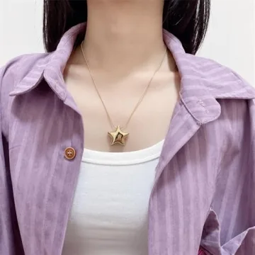 Minimalist Star Necklace Adjustable Gold-Plated Charm Jewelry