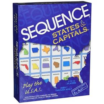 Jax Sequence States and Capitals Board Game – Educational Family Fun!