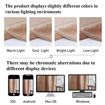 StangH Bedroom Blush Curtain Panels - Cozy Soft Luxurious Velvet Drapes with New Twist Tab Design, Light Dimming Heat Insulated Panels for Girls Room, Blush Beige, W52 x L108-inch, Double Panels