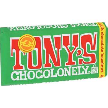 Tony's Chocolonely Hazelnut Milk Chocolate Bar, 6 oz.