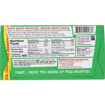 Tony's Chocolonely Hazelnut Milk Chocolate Bar, 6 oz.