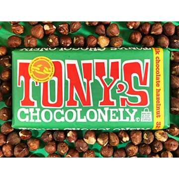 Tony's Chocolonely Hazelnut Milk Chocolate Bar, 6 oz.