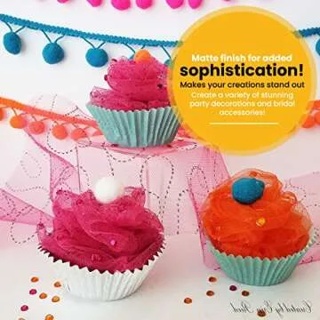 Expo International Decorative Matte Tulle, Spool of 6 Inches X 25 Yards, Polyester-Made Tulle Fabric, Matte Finish, Lightweight, Versatile, Washable, Easy-to-Use / Green