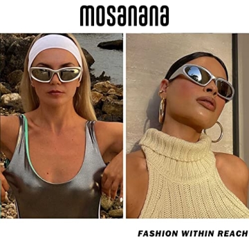 mosanana Y2K Wrap Around Polarized Sunglasses for Everyone