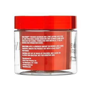 KISS COLORS & CARE Maximum Hold Edge Fixer, Non-Greasy Gel Formula Infused With Biotin B7, 24 Hour Hold, ‘Strawberry Acai’ Scented, 3.38 Fl. Oz. (100 ml)