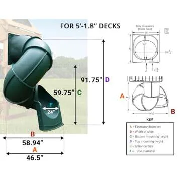 Kids Swing-N-Slide Turbo Tube Slide for Outdoor Fun