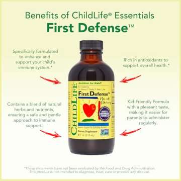 CHILDLIFE ESSENTIALS Immune Support 3-Pack - Liquid Vitamin C, First Defense, and Zinc - Immune Boosting Supplements for Infants, Toddlers, and Kids