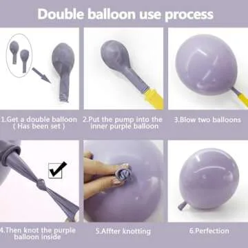 Dusty Green Purple Pink Balloon Garland Double Stuffed Lavender Light Mist Green Ivory Pastel Balloon Arch Kit with Lilac Blush Color for Baby Shower Birthday Wedding Flower Party Decoration