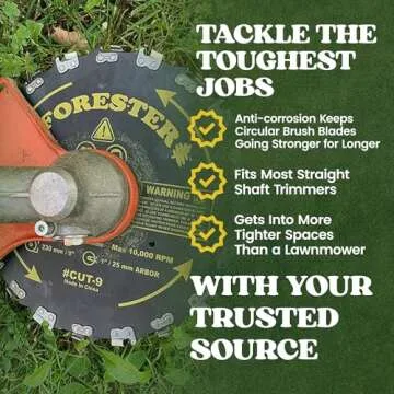 Durable FORESTER Brush Cutter Blades for Easy Trimming Solutions