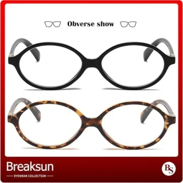 Breaksun Oval Glasses for Stylish Eye Protection