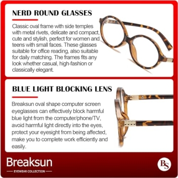 Breaksun Oval Glasses for Stylish Eye Protection