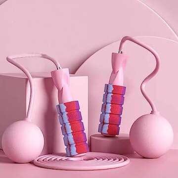 IFAST Jump Rope with 2 in 1 Training Adjustable Ropeless Skipping Rope Fitness Weighted, Adjustable ...