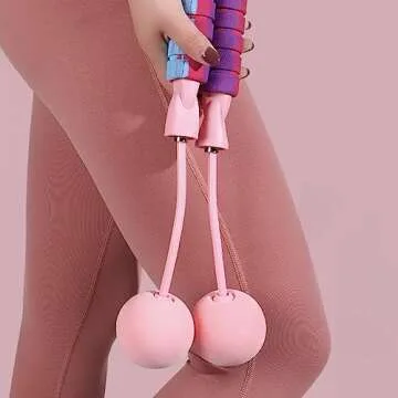 IFAST Jump Rope with 2 in 1 Training Adjustable Ropeless Skipping Rope Fitness Weighted, Adjustable Weighted Cordless Jumping Rope for Kids Men Women, Cardio, CrossFit