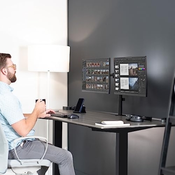 VIVO Dual Monitor Desk Mount - Ergonomic & Adjustable