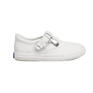 Keds Daphne Mary Jane Flat - White Leather for Girls