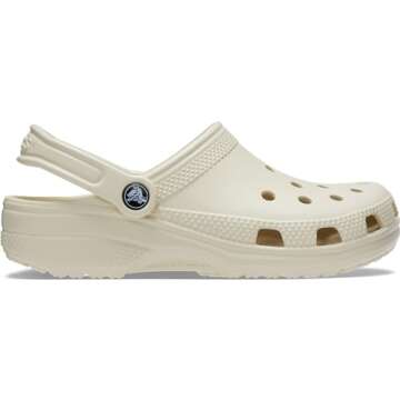 Comfortable Crocs Unisex Classic Clogs in Bone Color 8