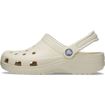 Comfortable Crocs Unisex Classic Clogs in Bone Color 8