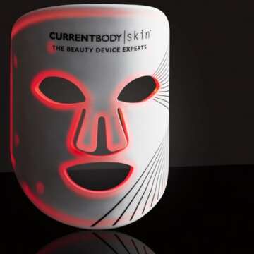 CurrentBody Skin Complete LED Kit | Fully Wearable Anti-Aging LED Mask & Device for Face, Neck & Décolletage | Red Light Therapy Treatment Device for Wrinkle Reduction