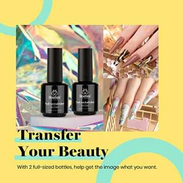 Beetles Nail Art Foil Glue Gel for Foil Stickers Nail Glue Transfer Tips Star Glues Nail Art Manicur...