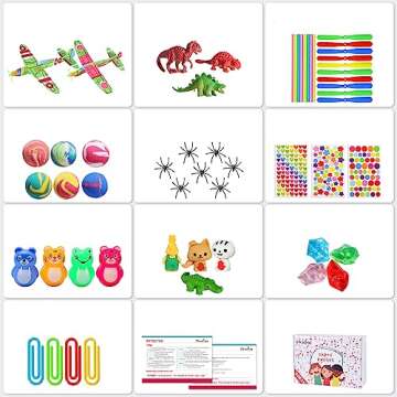 Max Fun 218pcs Party Favors for Kids Bulk Party Toys Assortments Birthday Gift Toys Carnival Prizes Treasure Box Prizes Goodie Bag Fillers Classroom Rewards Pinata Filler Toys